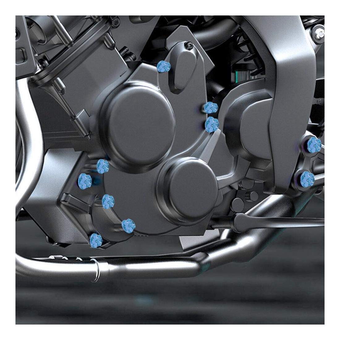 Skruebeskyttelse til Motorsykkel - 30 stk - Blå