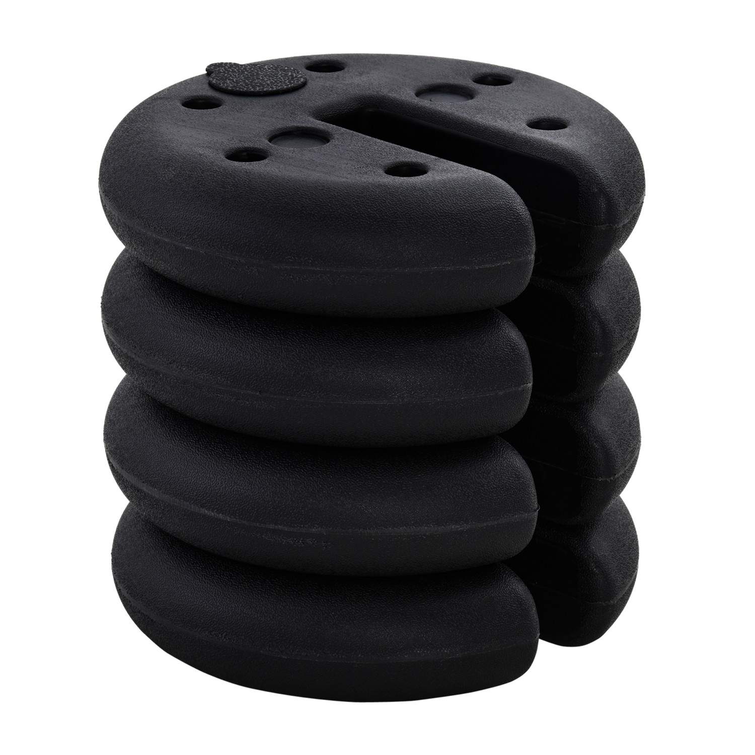 Svart Paviljongvekt 5 kg HDPE Plast Ø25x6 cm