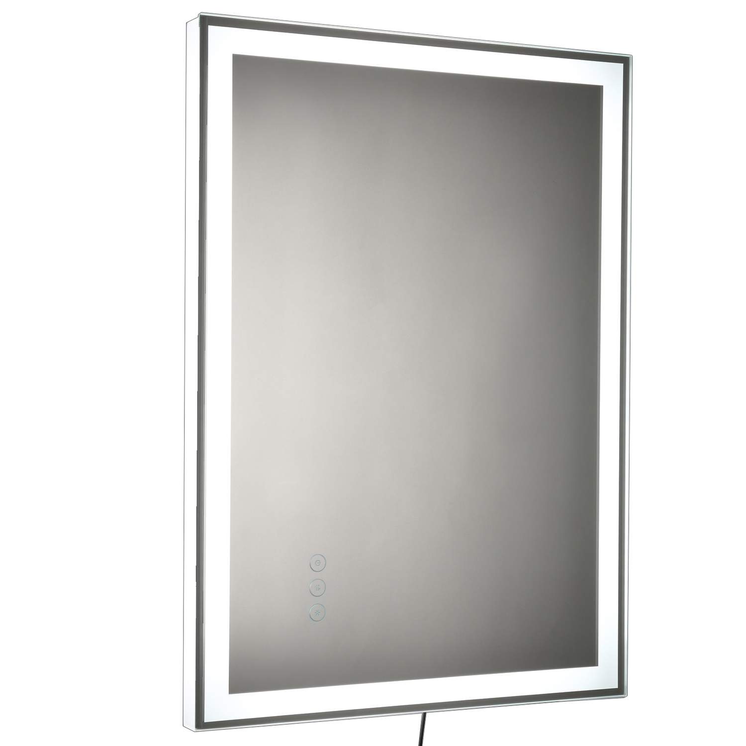 Duggfritt LED baderomsspeil med touch, 70x50 cm