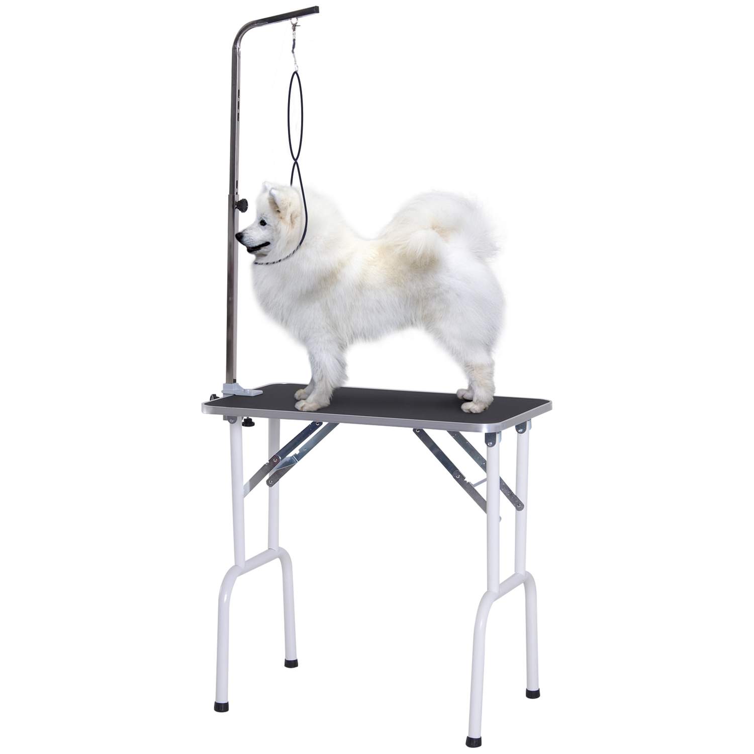 Sammenleggbart stellebord for hunder, sort 81x48x80 cm