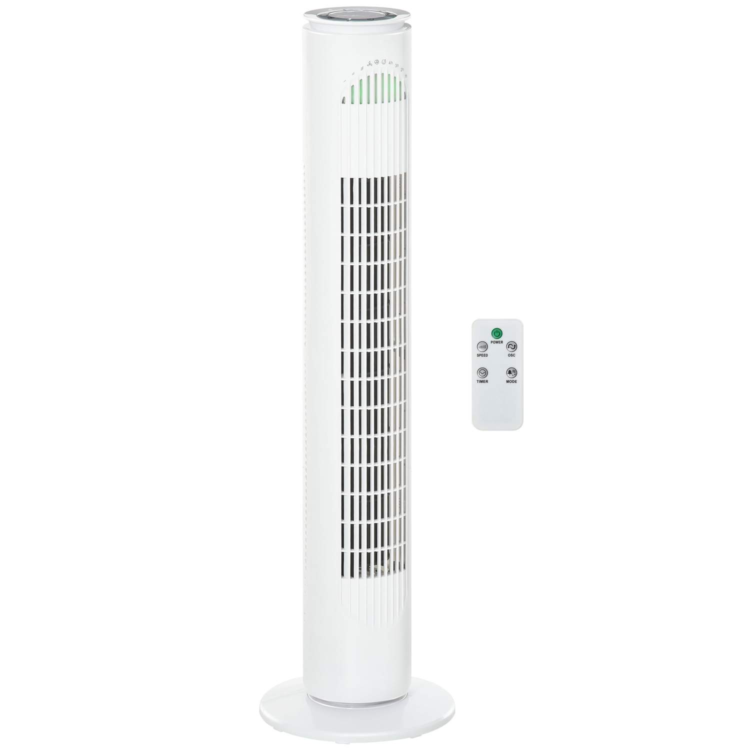 Tårnvifte 77cm, 45W, 3 Modi, Hvit, Oscillerende