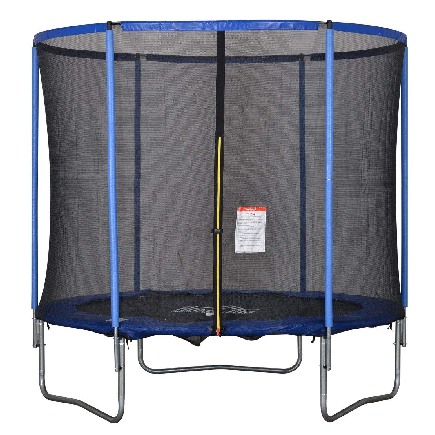 Trampoline med sikkerhetsnett for hage Ø244 cm