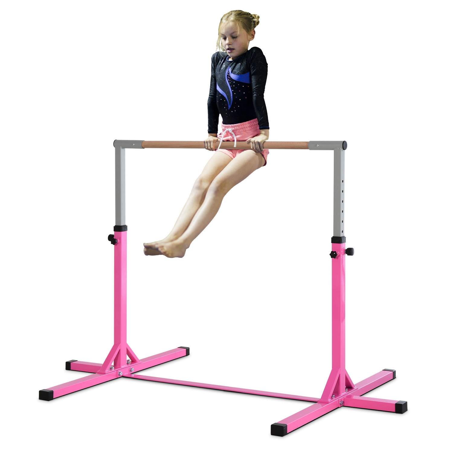 Høydejusterbar Gymnastikkstang i stål og tre