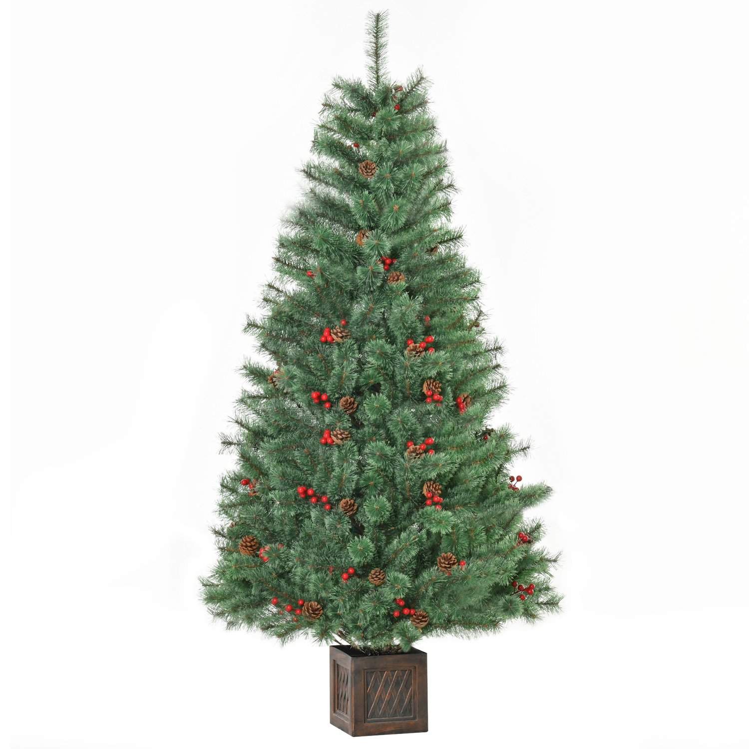 Kunstig juletre 180 cm med pynt