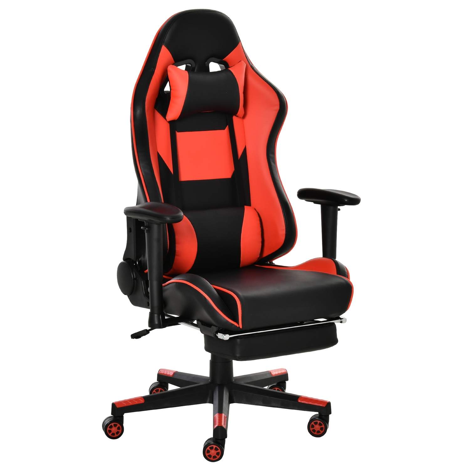 Ergonomisk spillestol med fotstøtte og svingfunksjon
