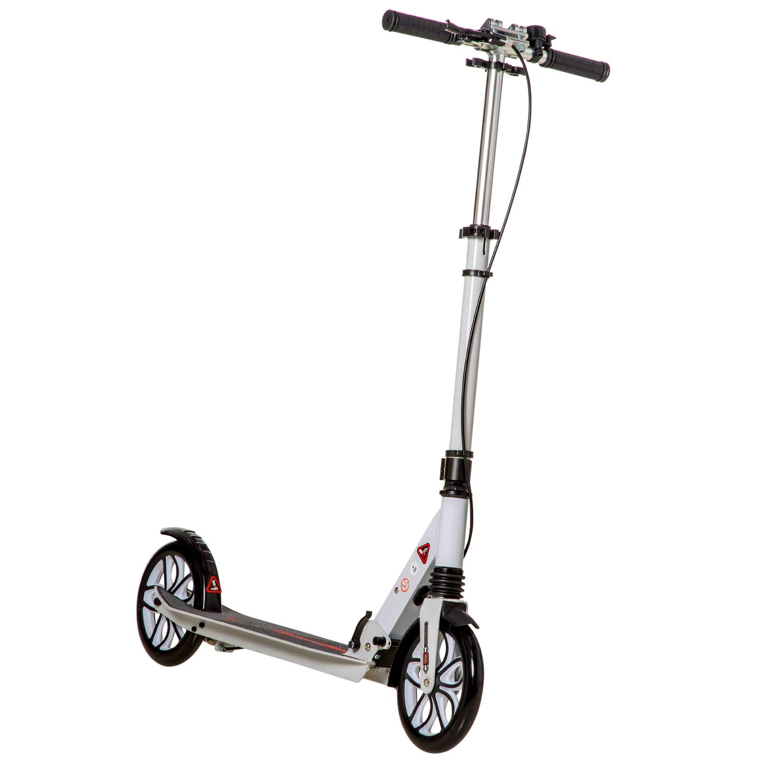 Justerbar Scooter 200mm Dekk Hvit/Sort Voksen