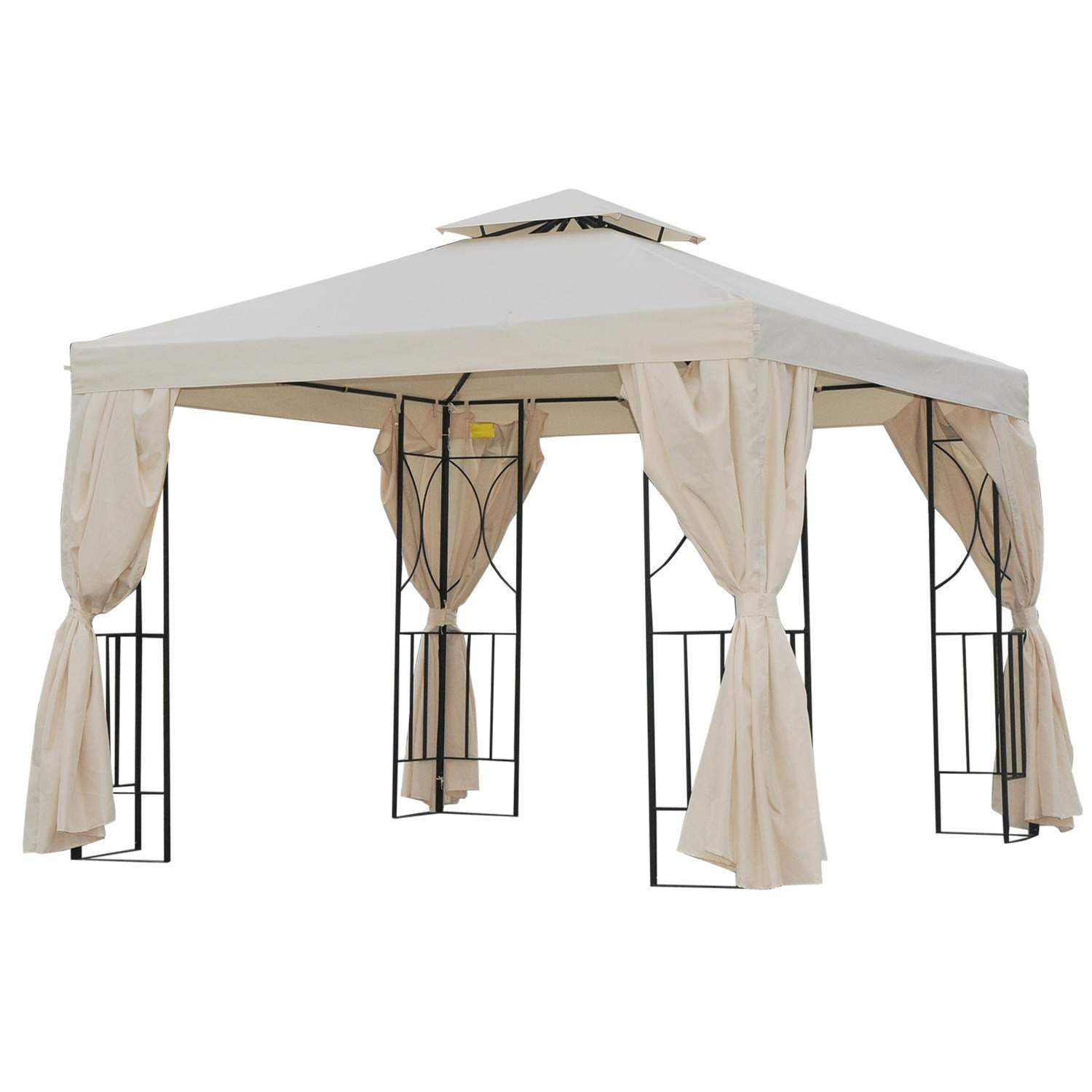 Vanntett hagepaviljong 3x3m med UV-beskyttelse