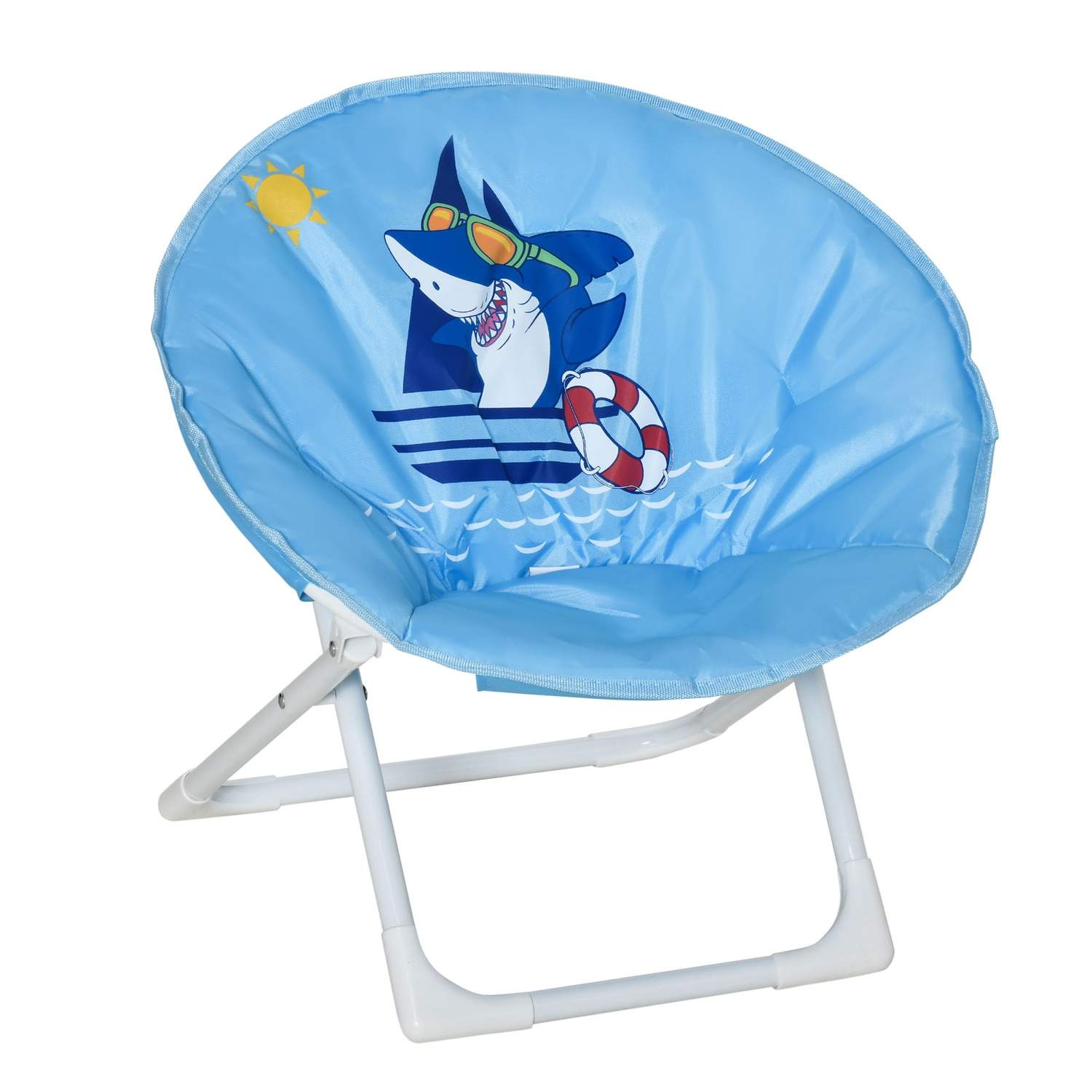 Sammenleggbar Moonchair Barnestol Stålblå Ø50×49 cm Sammenleggbar Moonchair Barnestol Stålblå Ø50×49 cm