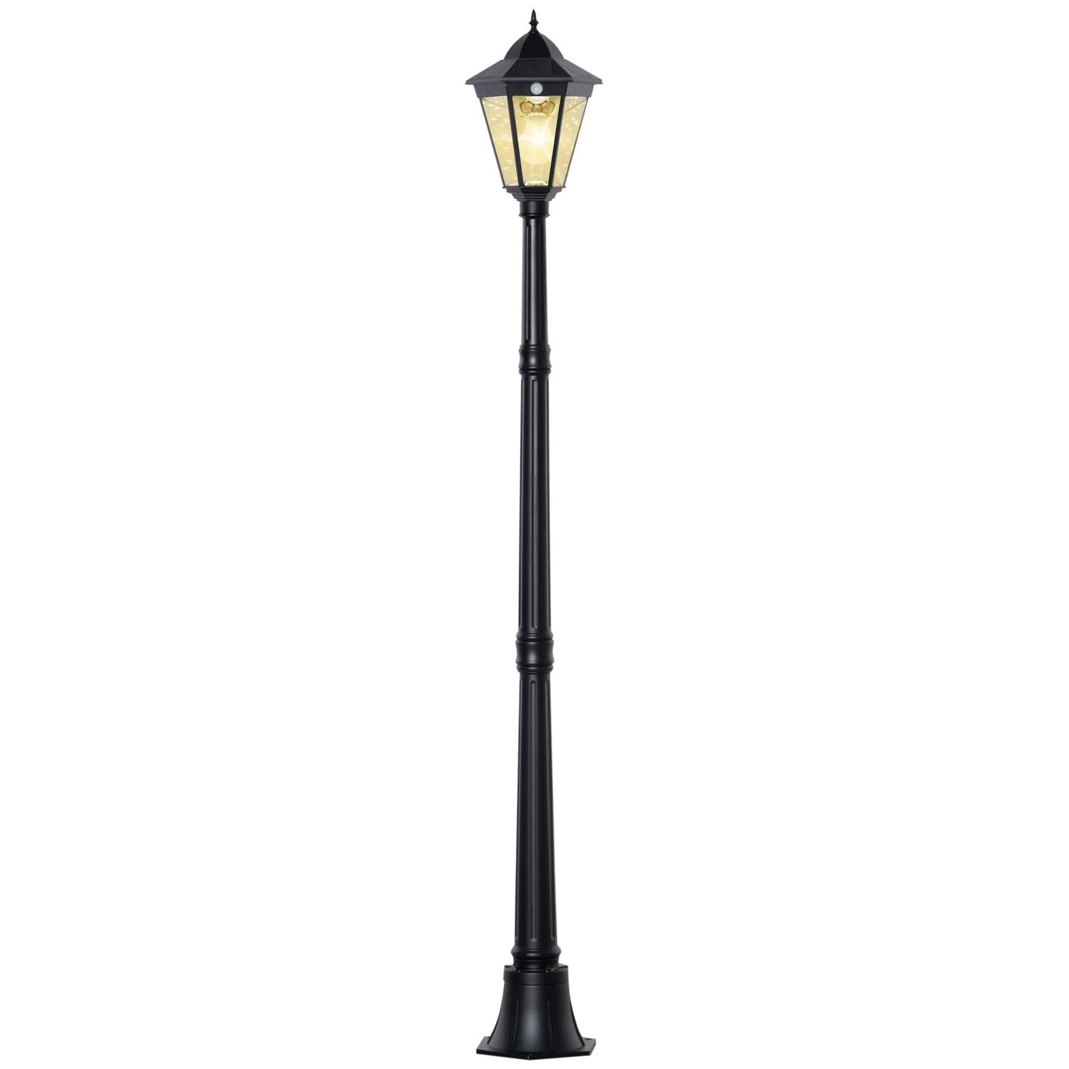 Sort Solcelledrevet hagelampe 130 Lumen