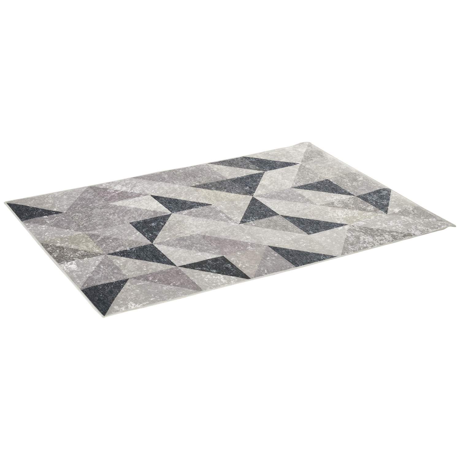 Moderne Teppe 170x120 cm Geometrisk Design Grå/Sort/Hvit