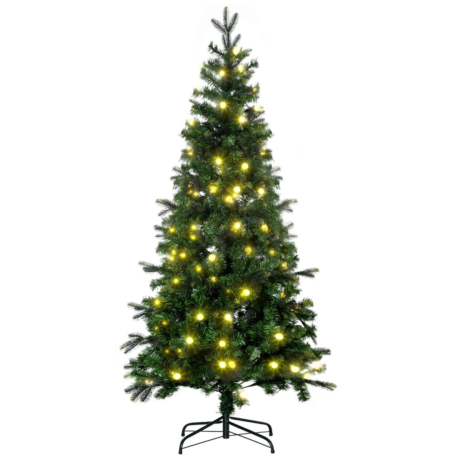 Naturtro 180 cm juletre med LED-lys