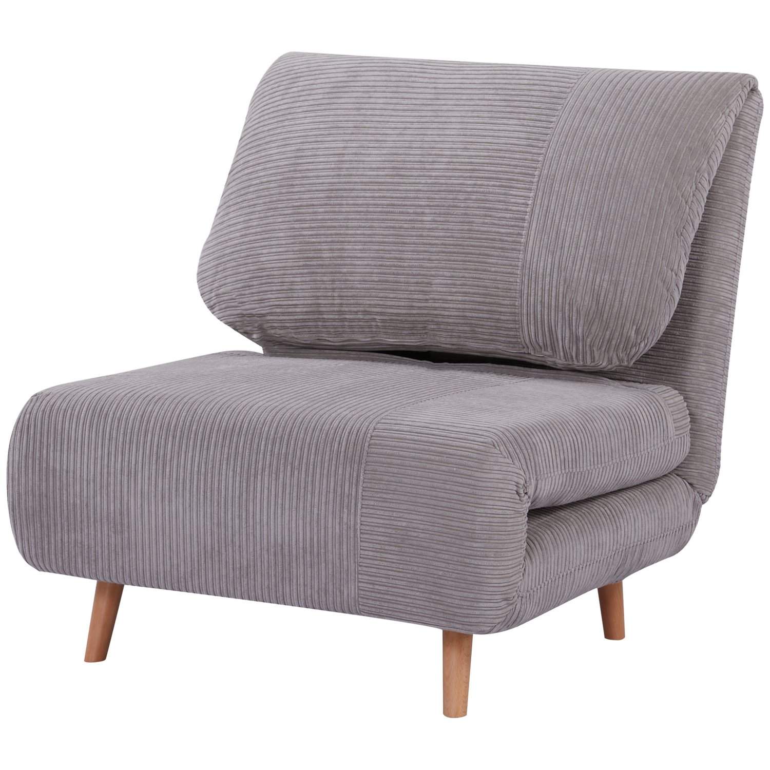 Justerbar 2-i-1 sovesofa i lys grå polyester