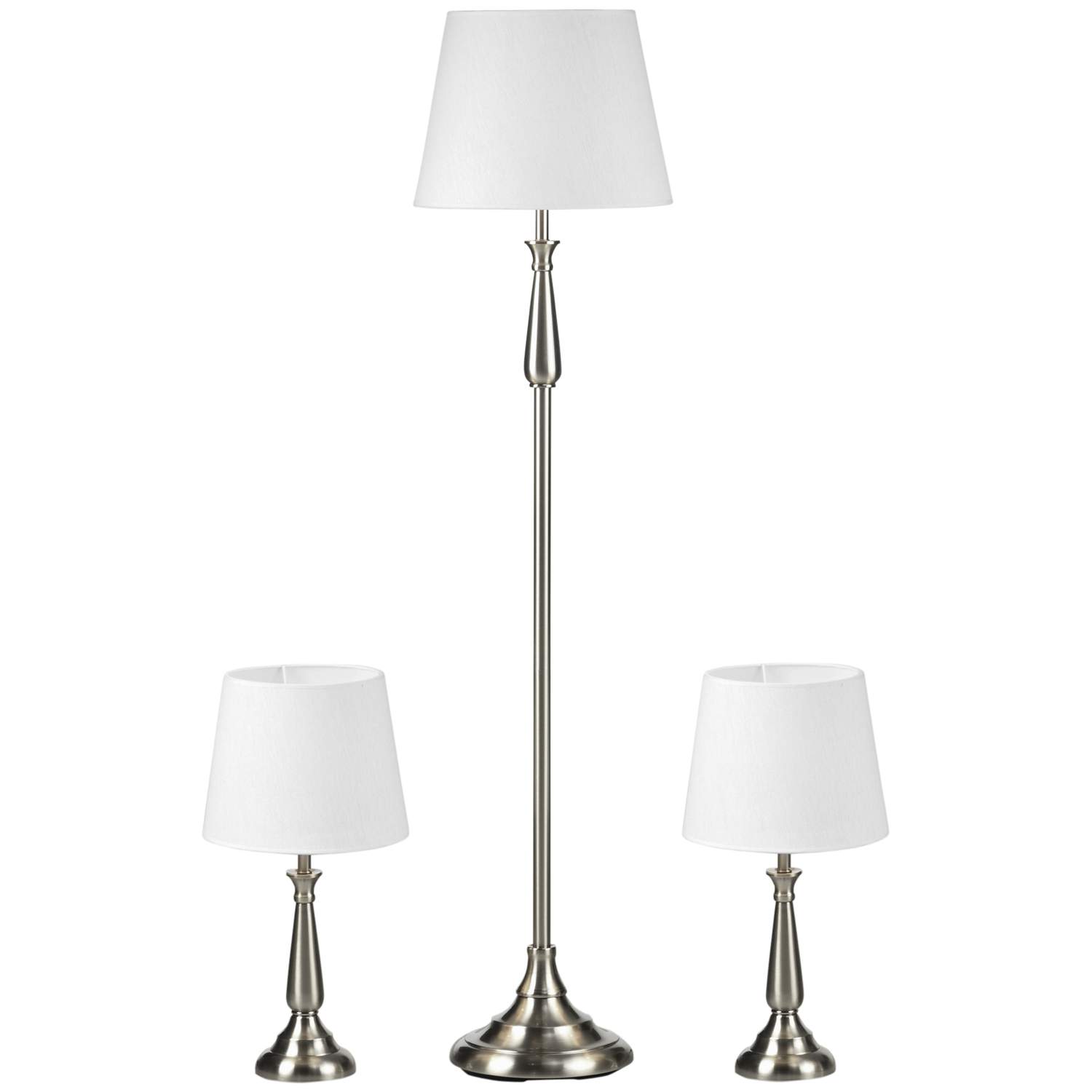 Vintage lampesett 3 deler: 2 bordlamper og 1 gulvlampe