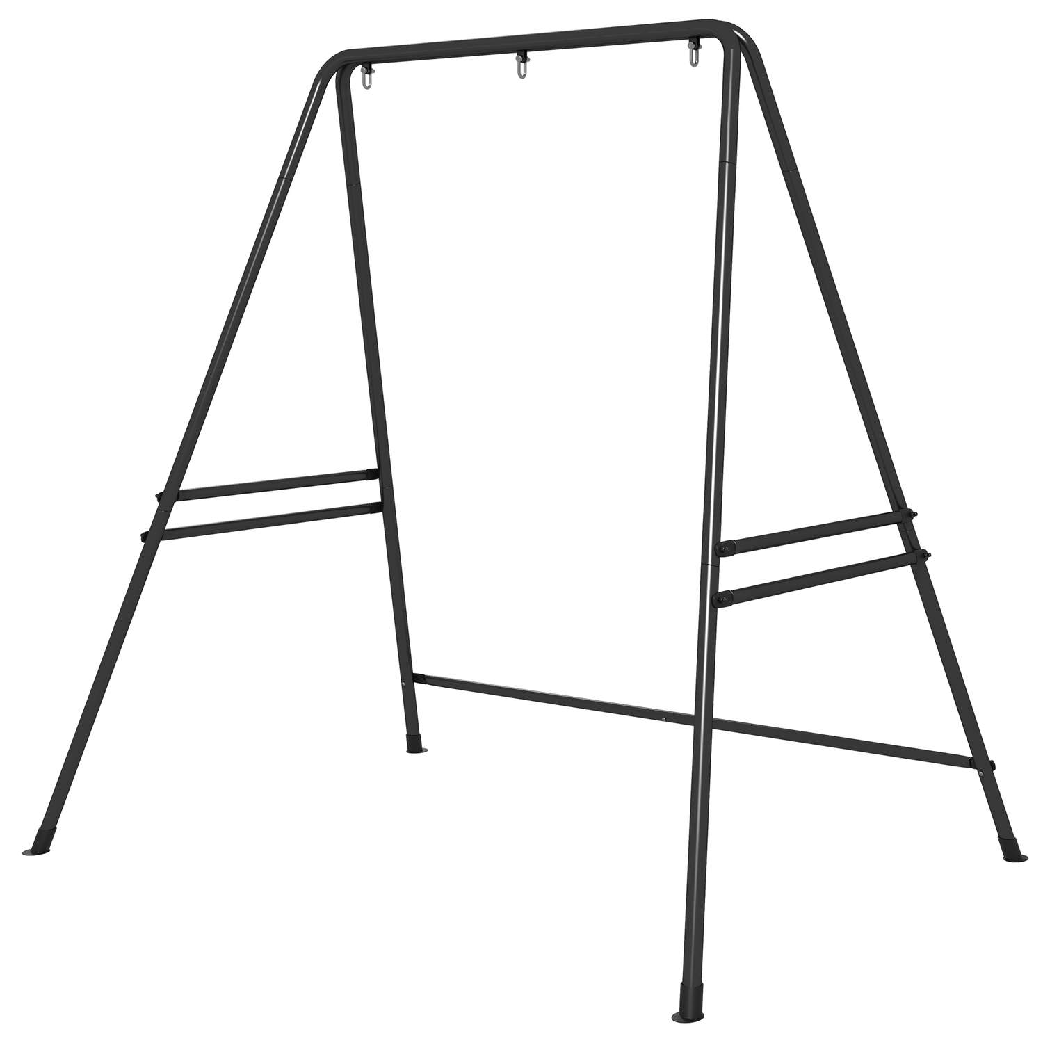 Sort stålstativ for hengende stol, Maks 150 kg