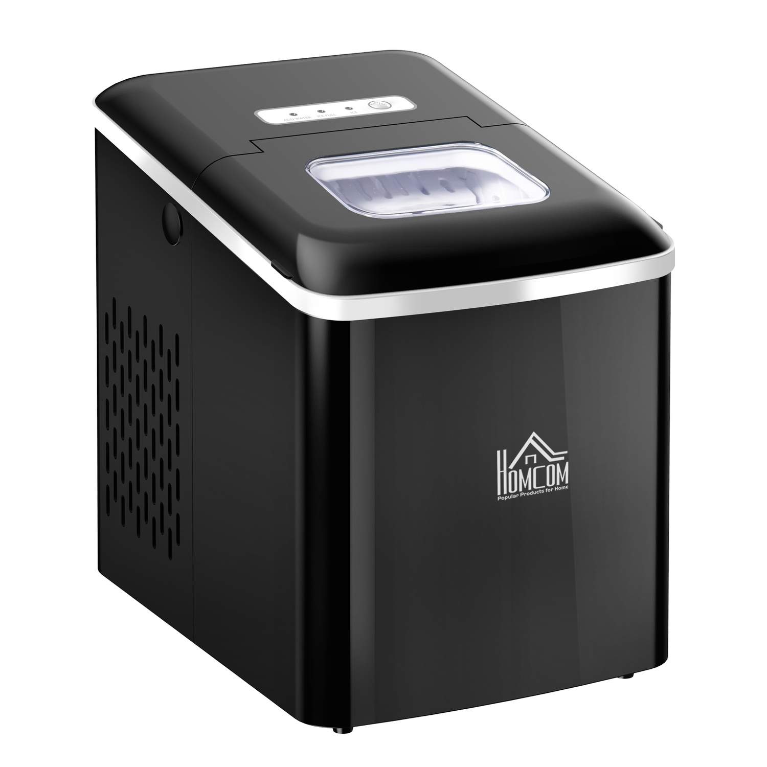 Black Ice Cube Maker 12Kg/24H LED Selvrensende