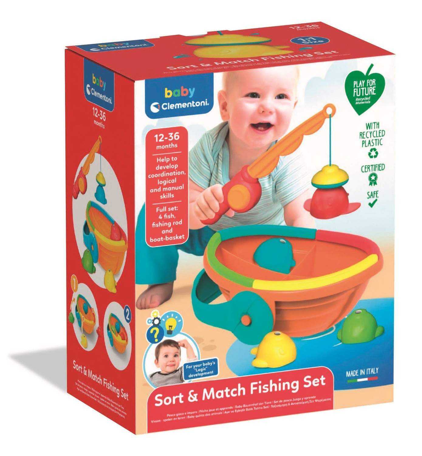 Clem. Sorter og match fiskesett