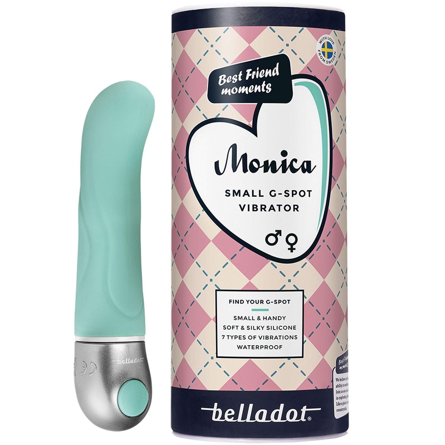 Monica liten G-punkt vibrator grønn