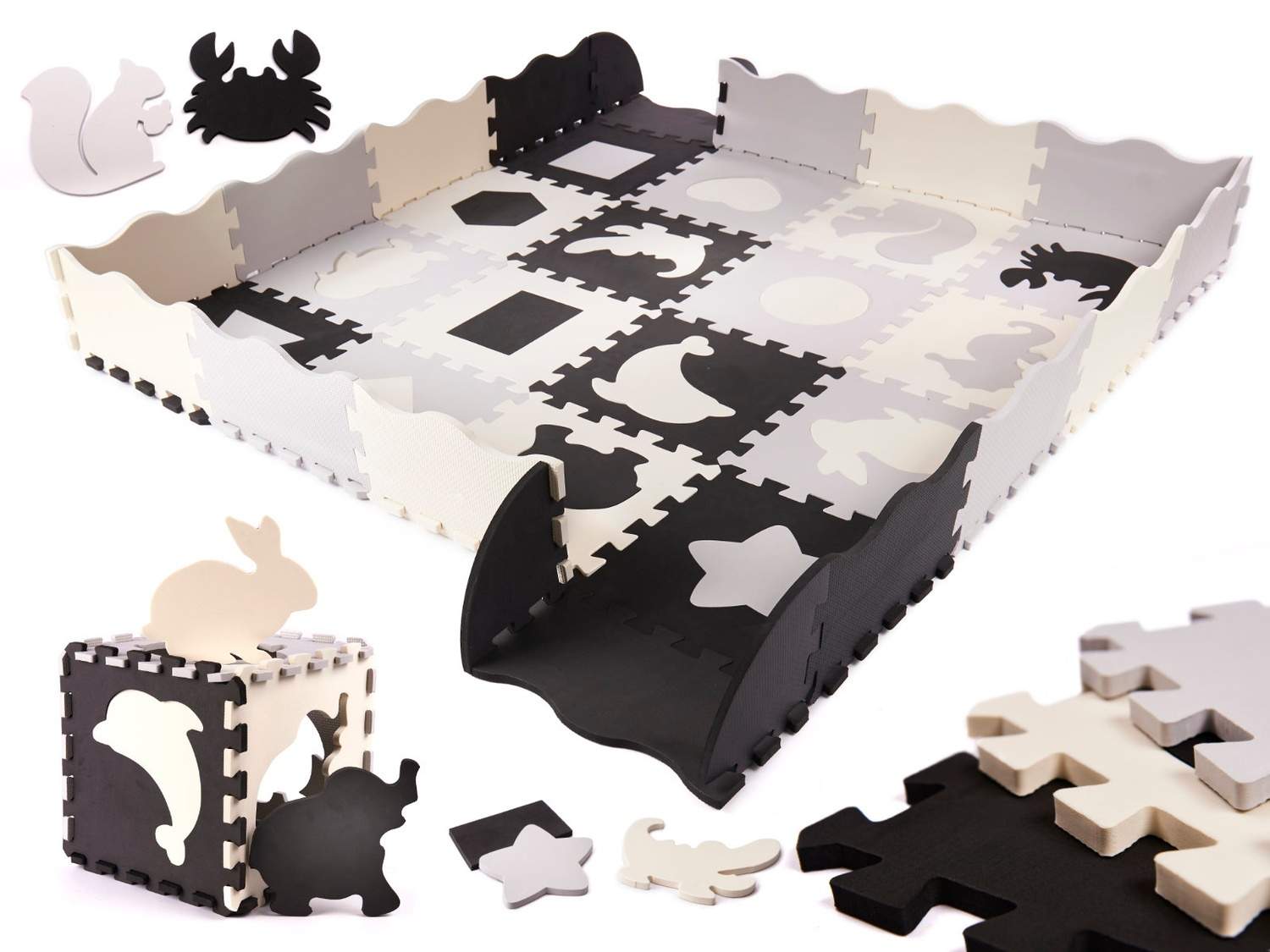 Stort vanntett skumpuslespill 143x143cm