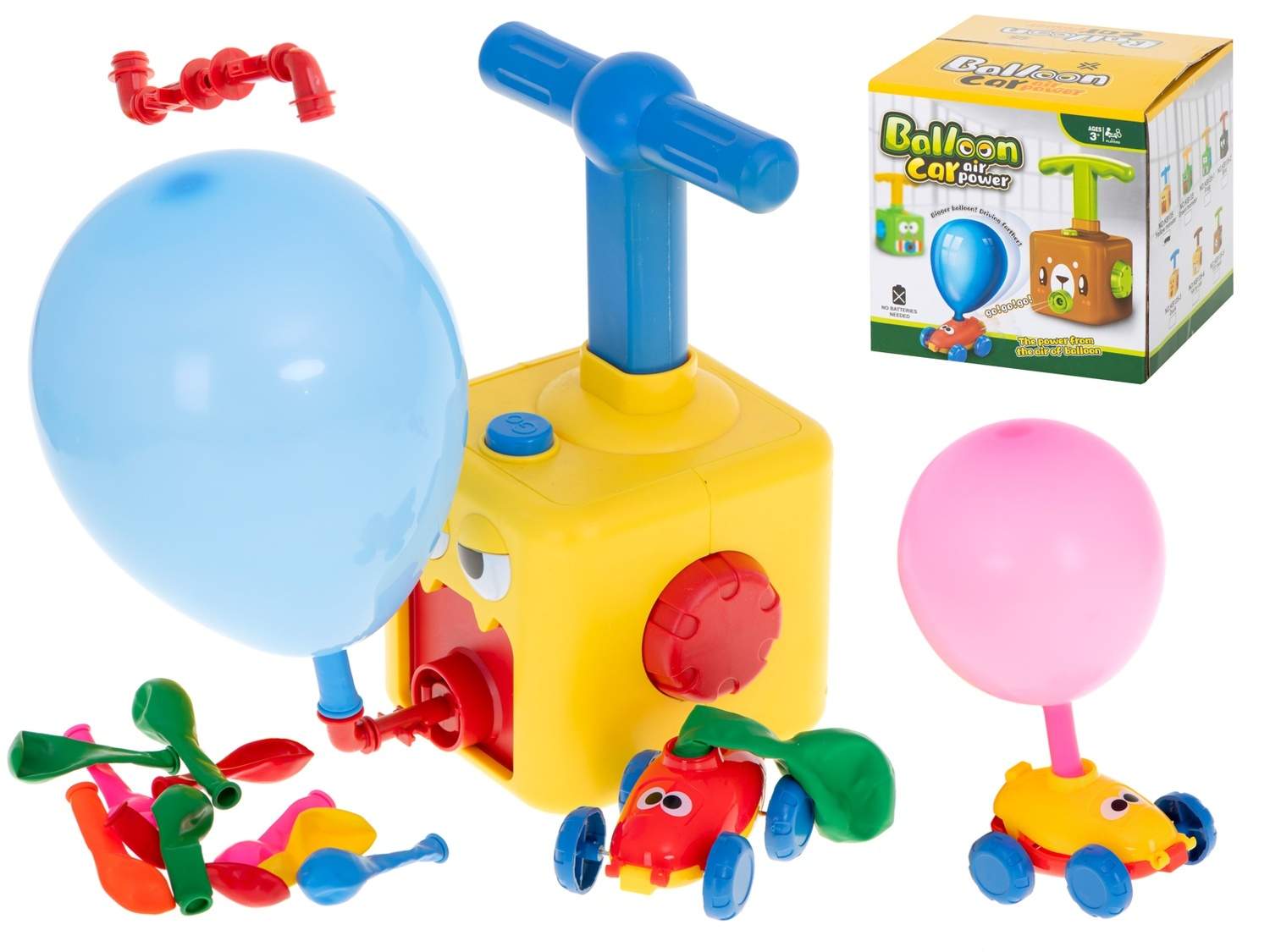 Ballongdrevet bil med pumpe - koordinasjonsspill