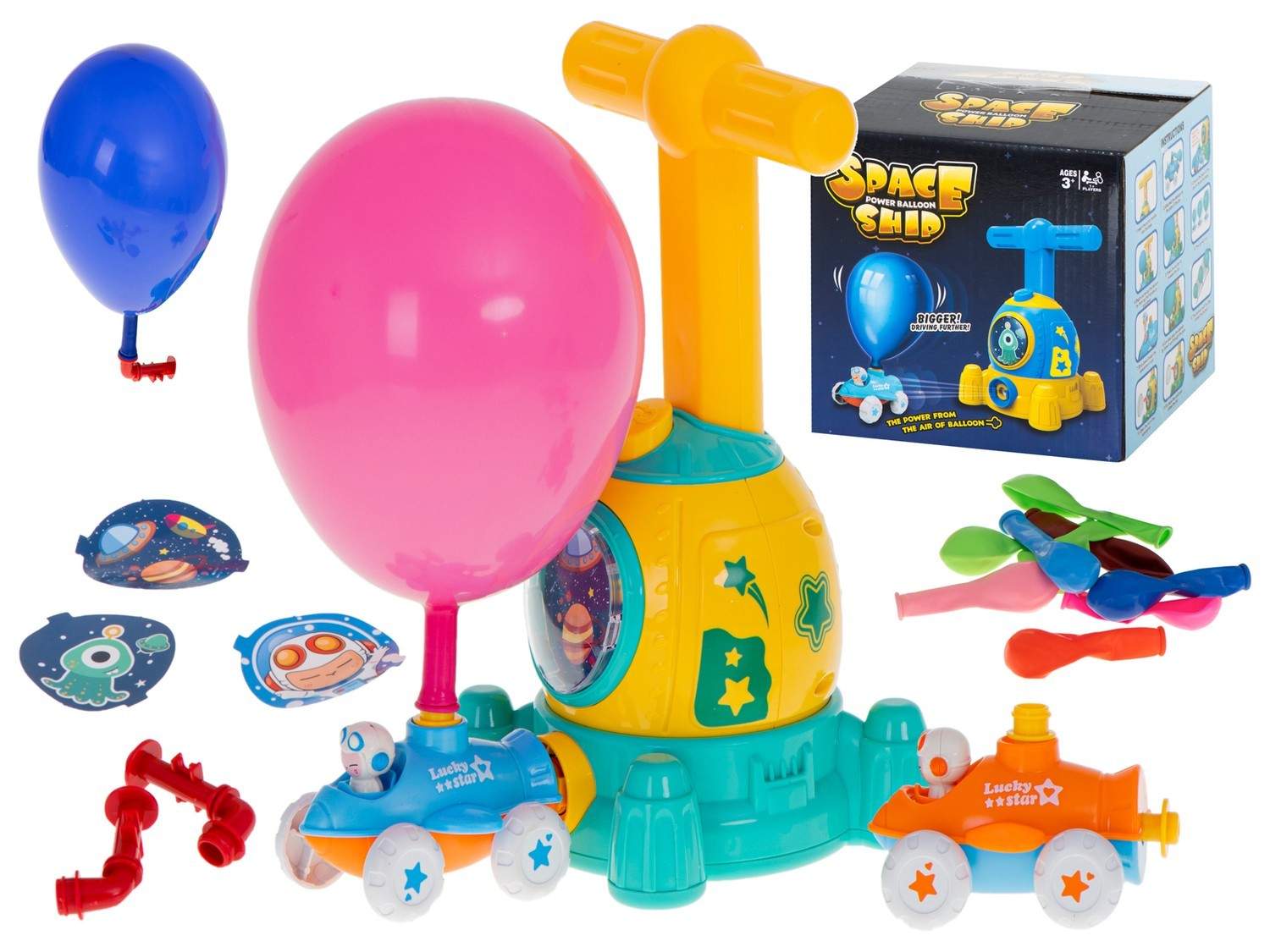 Space Capsule Balloon Car Set - Kreativ lek og læring