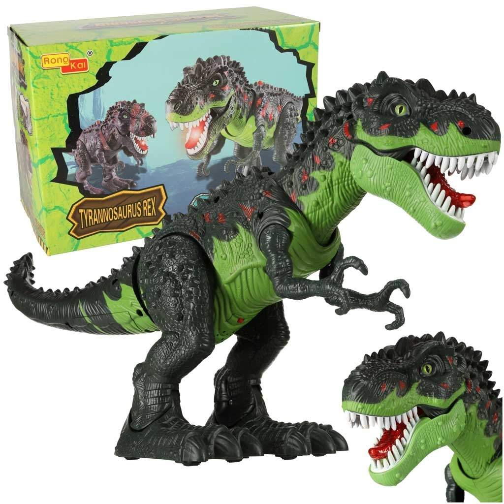 Interaktiv dinosaur med lyd og lys, 45 cm