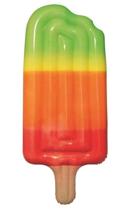 Fargerik oppblåsbar ismadrass 185x89 cm