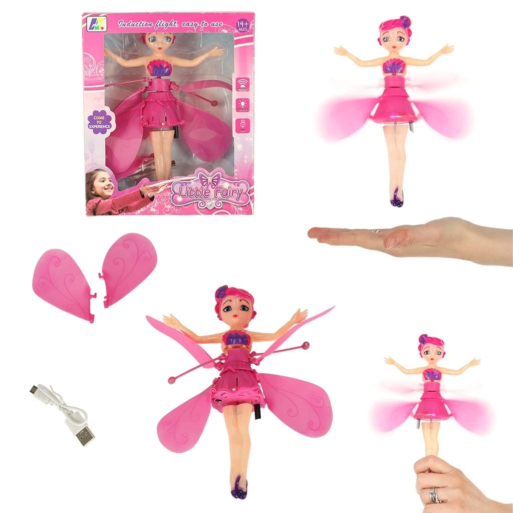 Flying fairy dukke - Håndstyrt, 19 cm