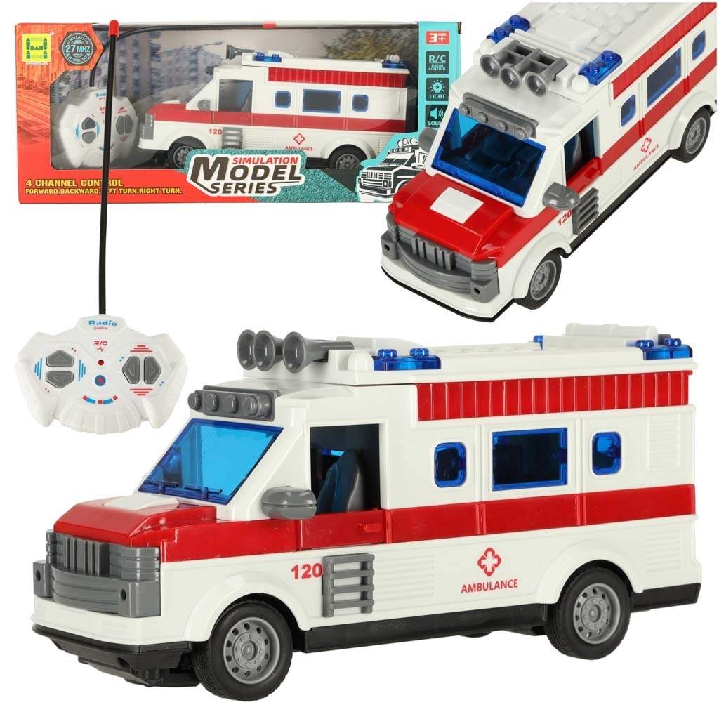 Fjernstyrt ambulanse 1:30 med lyd, 21,5 cm