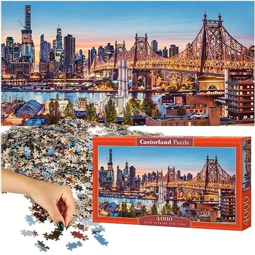 Puslespill 4000 biter - New York kveld, 138x68 cm