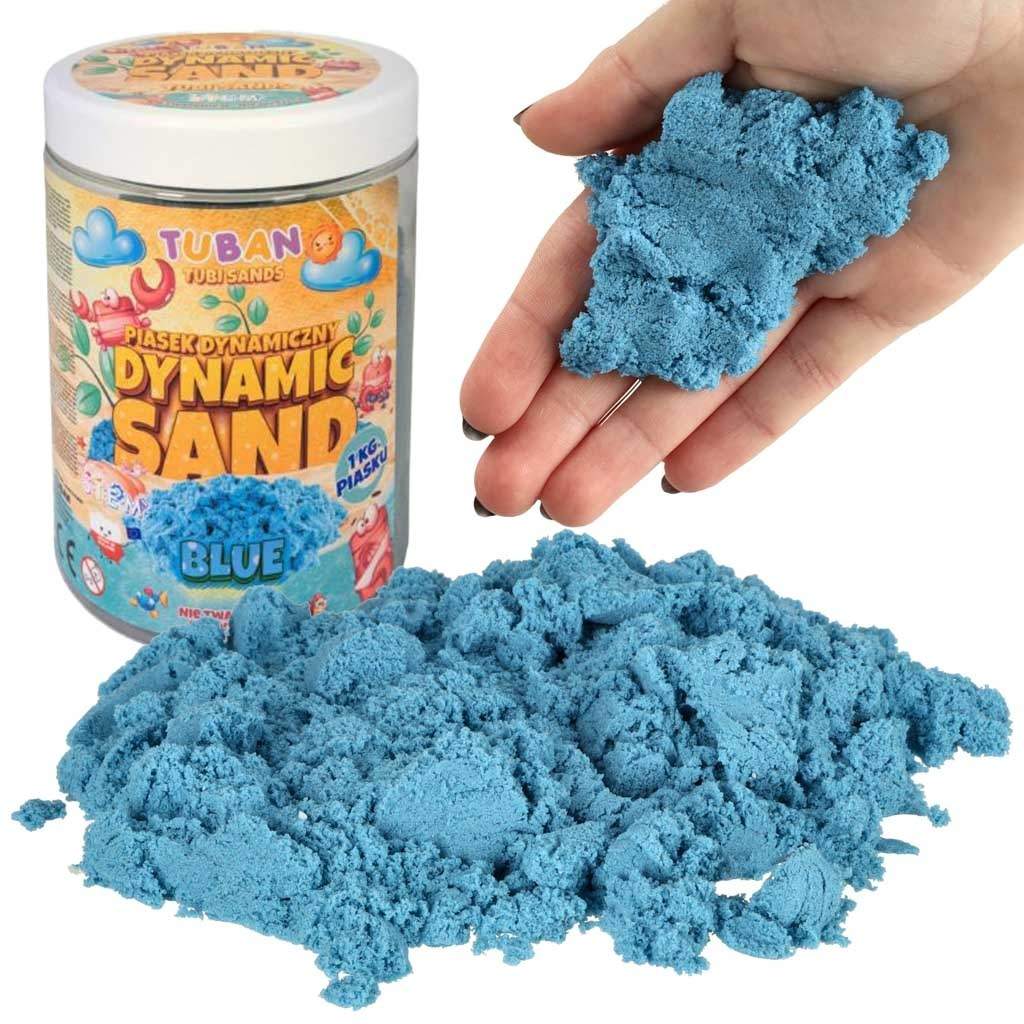 Blå sand 1 kg for kreativ lek og håndverk