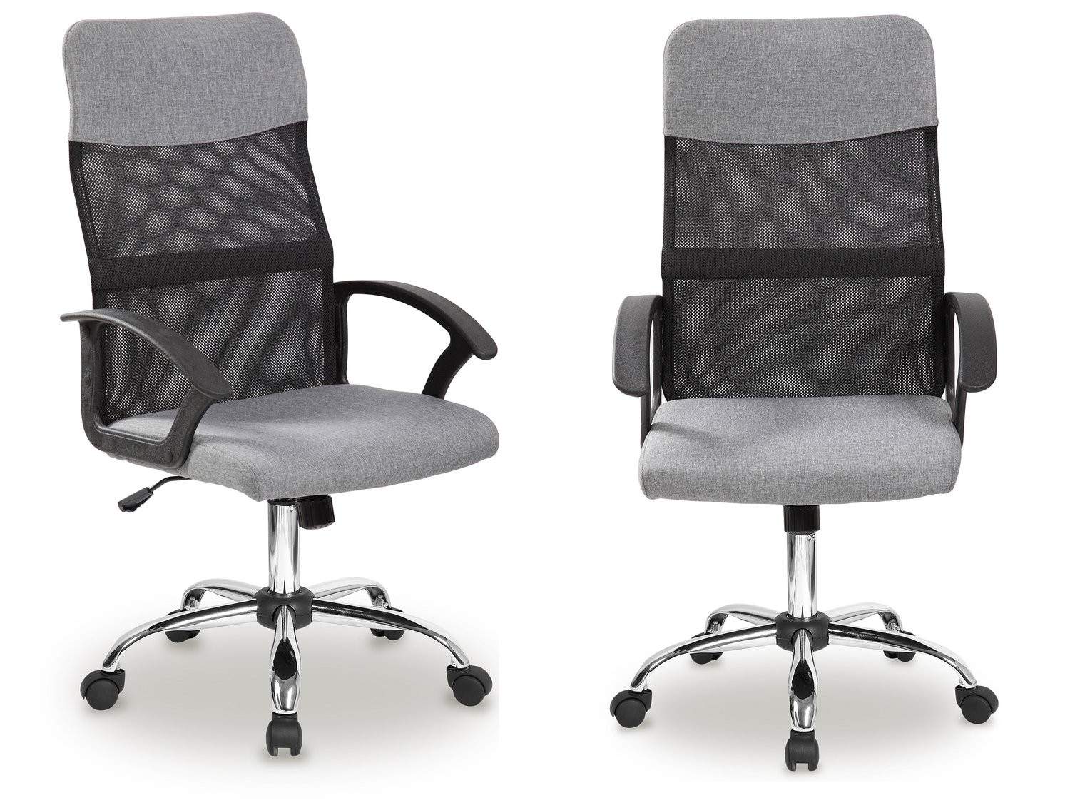 Ergonomisk grå kontorstol med ryggstøtte Ergonomisk grå kontorstol med ryggstøtte