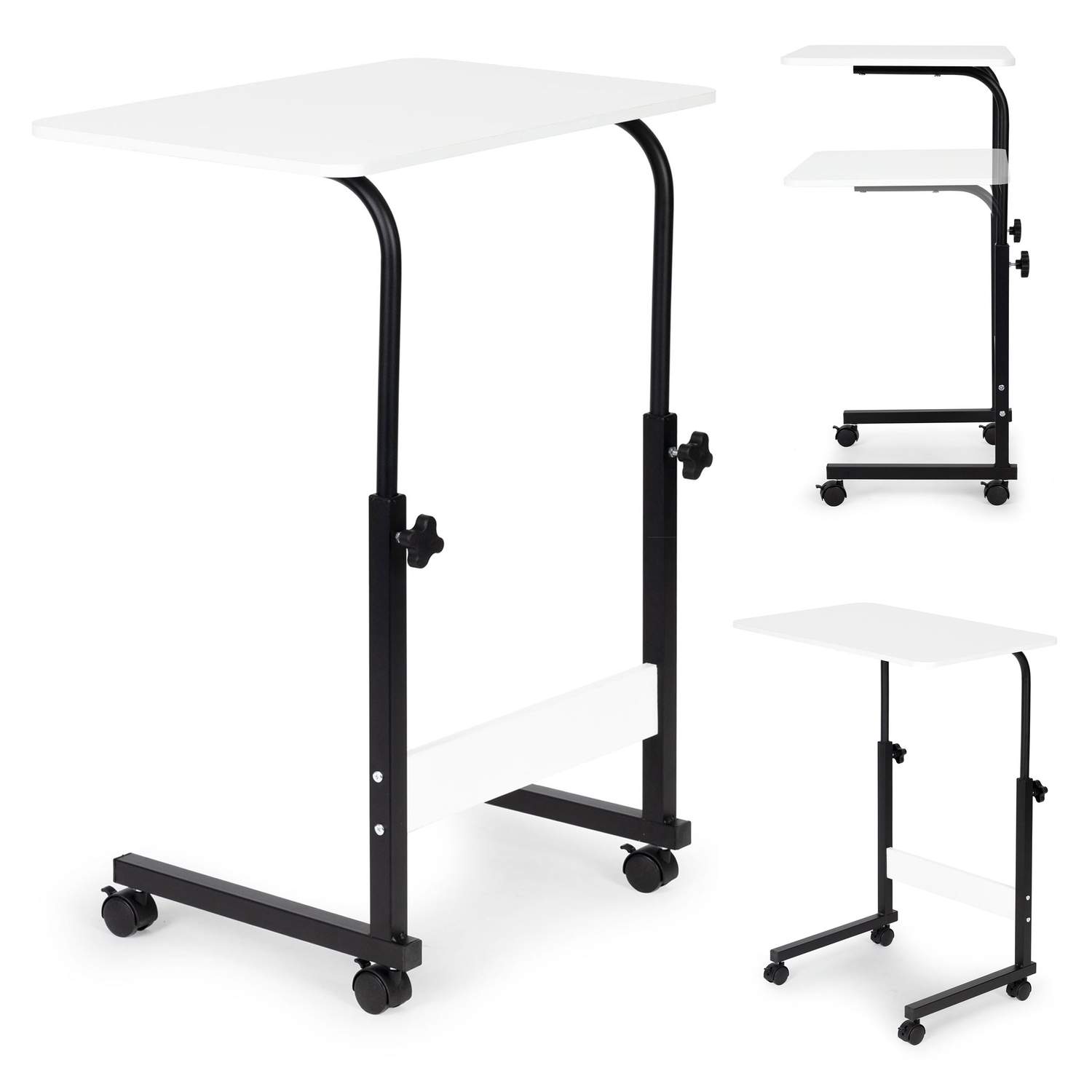 Hevet og senket skrivebord med hjul Hevet og senket skrivebord med hjul