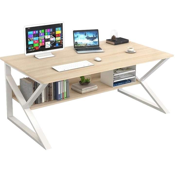 Databord med hylle, 100x60 cm, Kontorbord