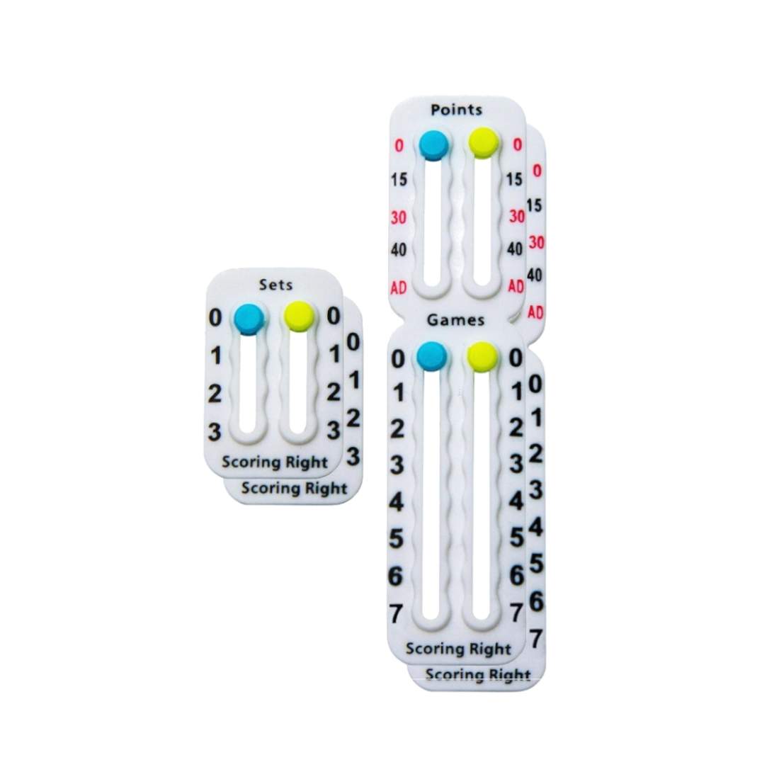 Scoring Right, poengscore – hvit (2-pakning)