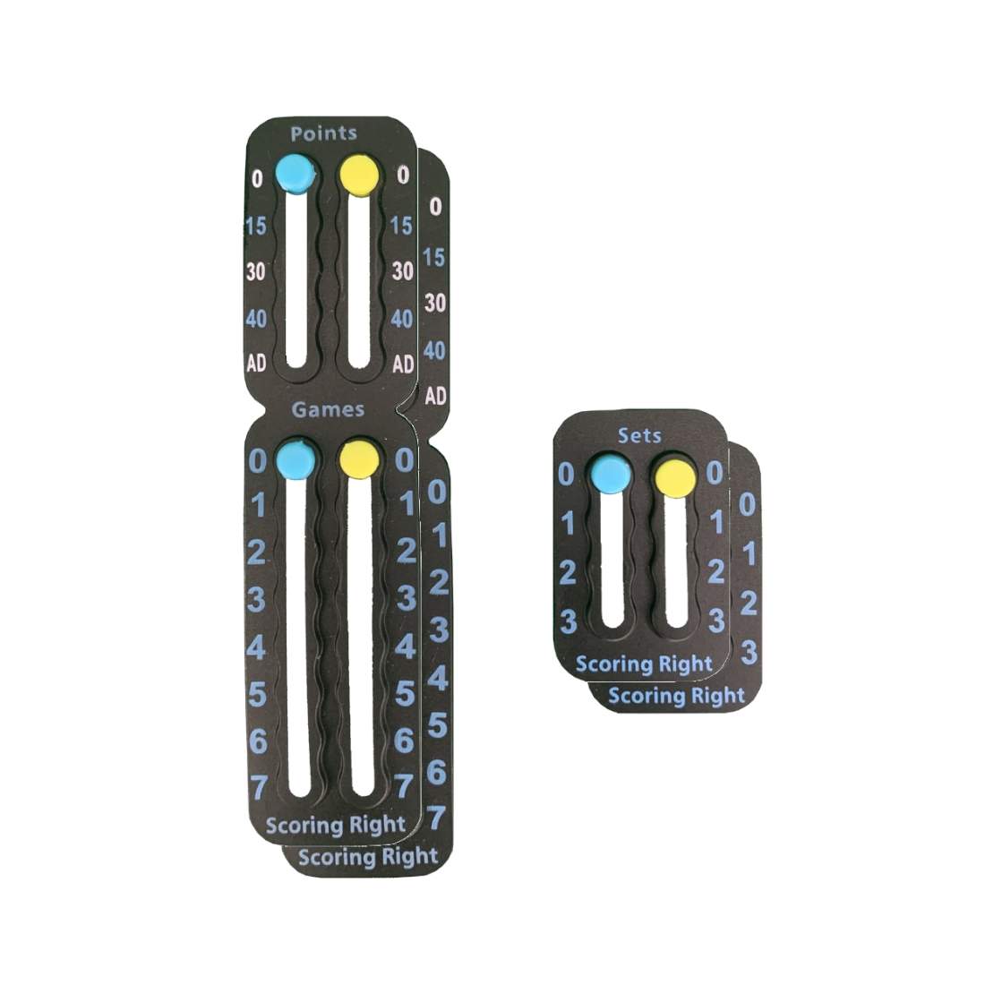 Scoring Right, poengscoreholder – svart (2-pk)