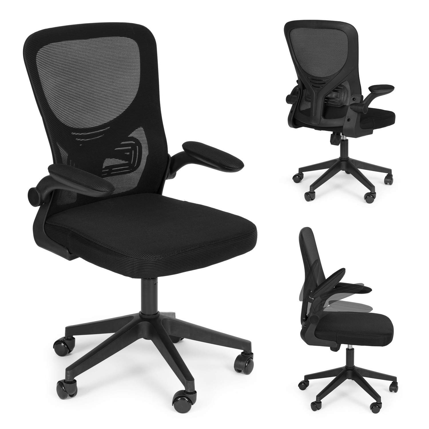 Formsydd kontorstol med sorte armlener Formsydd kontorstol med sorte armlener