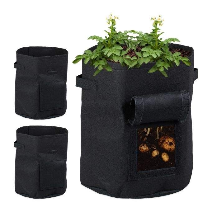 Plantepose i fleecesett à 3 Ø 35 cm