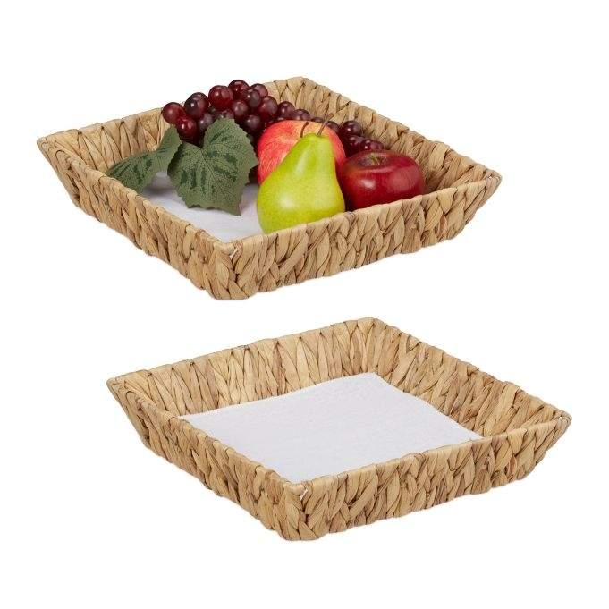 sett med 2 fruktskåler laget av vannhyasint