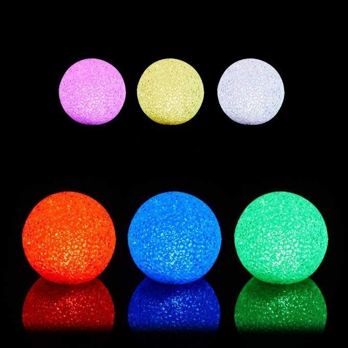 LED kulelys med fargeendring, sett med 3 stk