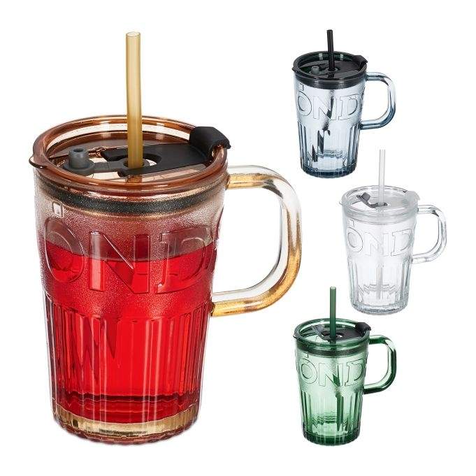 Sett med 4 drikkeglass med håndtak
