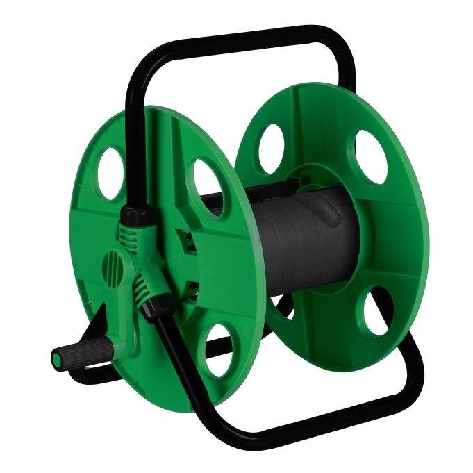 Slangetrommel 30 meter grønn/svart