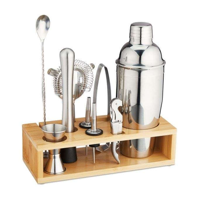 cocktailsettet med 10 deler med stativ