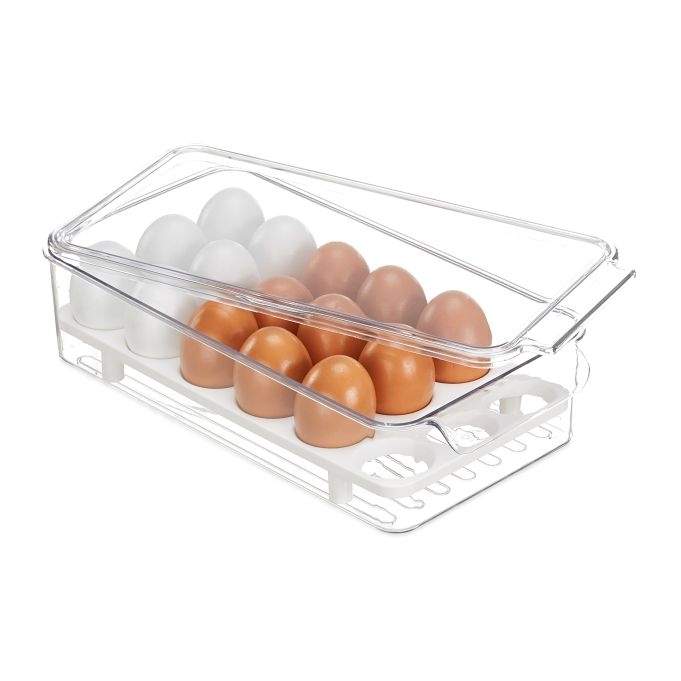 Kjøleskap med eggeboks til 18 egg