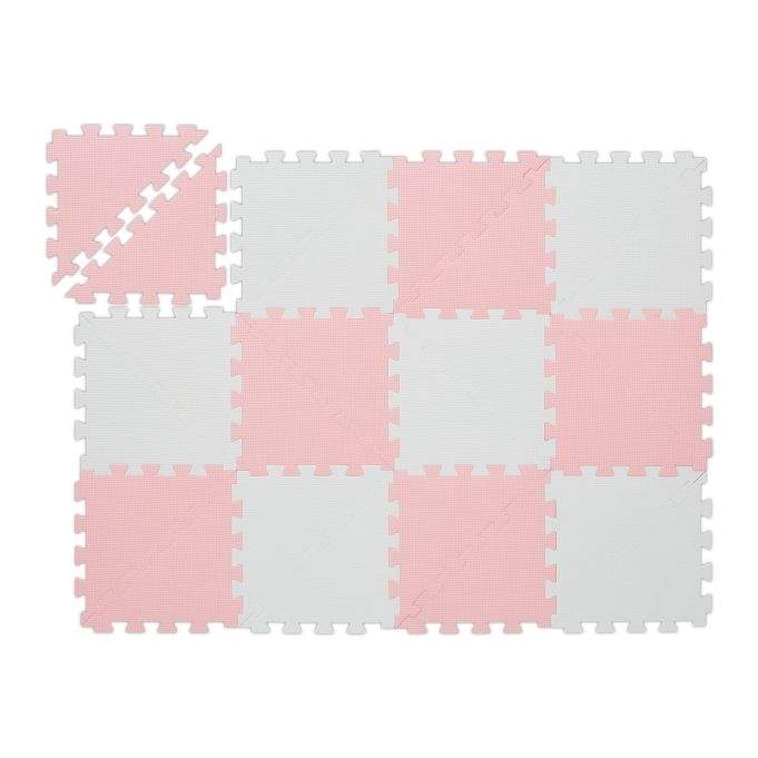 Puslespillmatte rosa-hvit