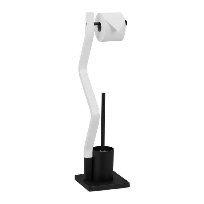 WC stol sort/hvit