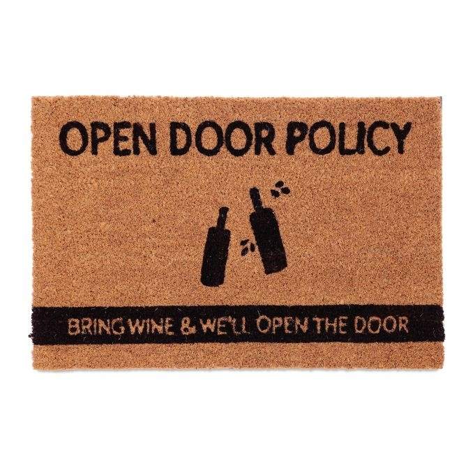 Dørmatte i kokos "BRING WINE