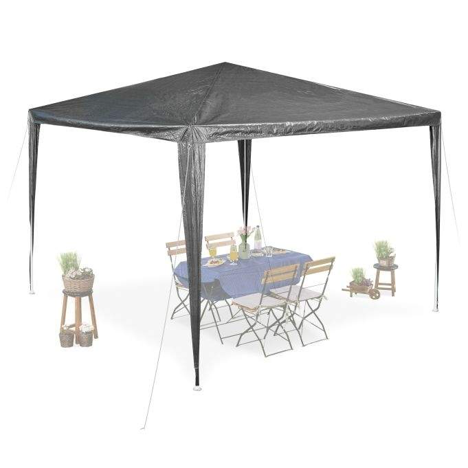 Paviljong i antrasitt 3x3 m