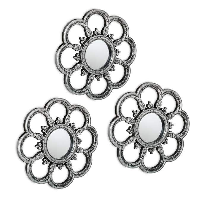 Speilsett med 3 blomster