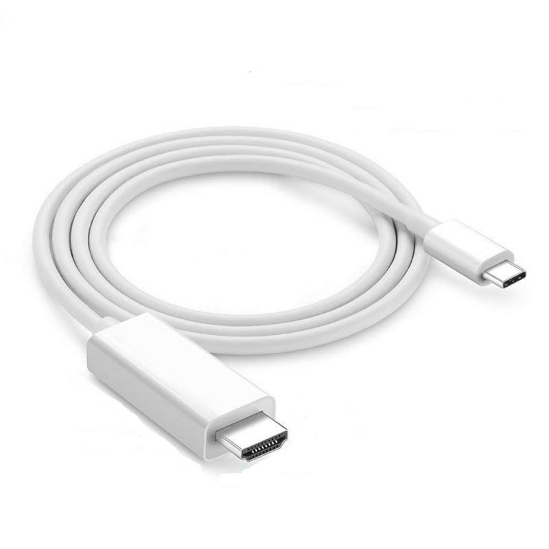 USB-C (3.1) till HDMI (2.0) adapter, 1,8m - Hvit