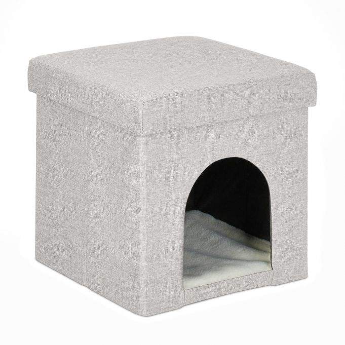 Sammenleggbar kattegrop beige